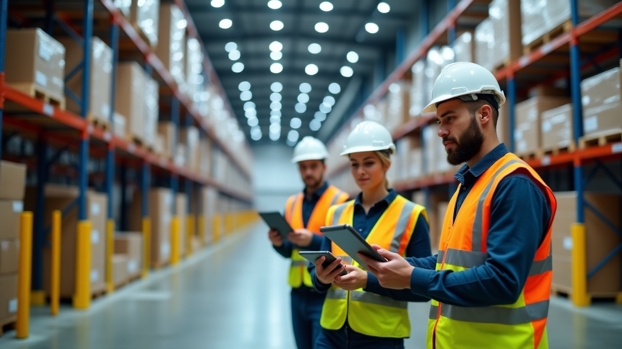 Современный склад с системами безопасности